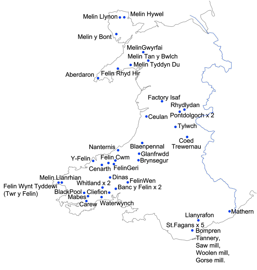 location welsh mills A